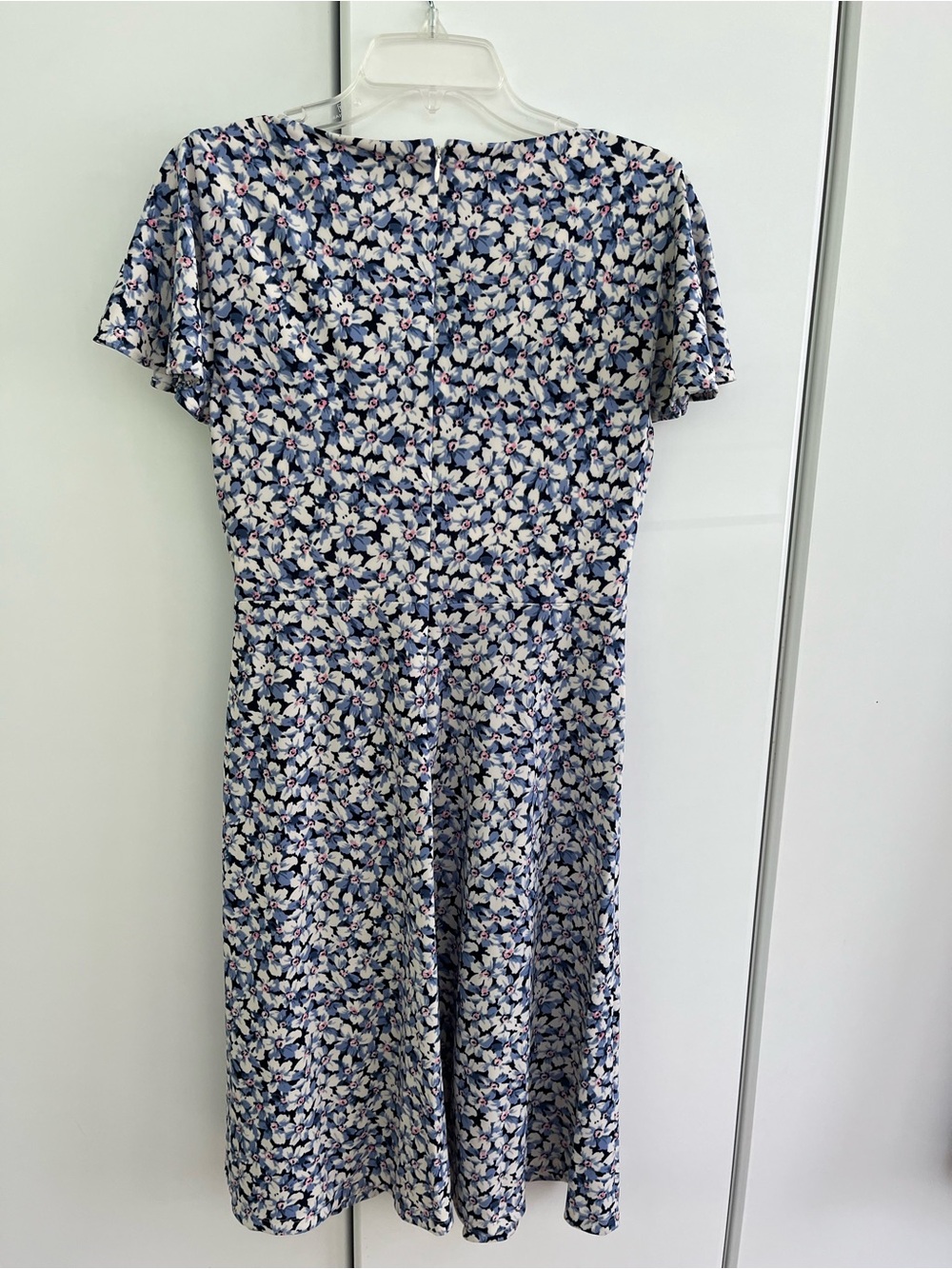 Ralph Lauren Blue Floral Wrap-Style Midi Dress - Picture 6 of 8